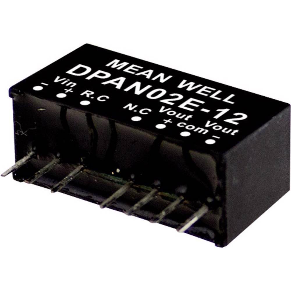 MeanWell, Spannungswandler, DC/DCWandlerModule Serie DPAN02 SIP/SIL8 Case Dual Output 1 geregelt