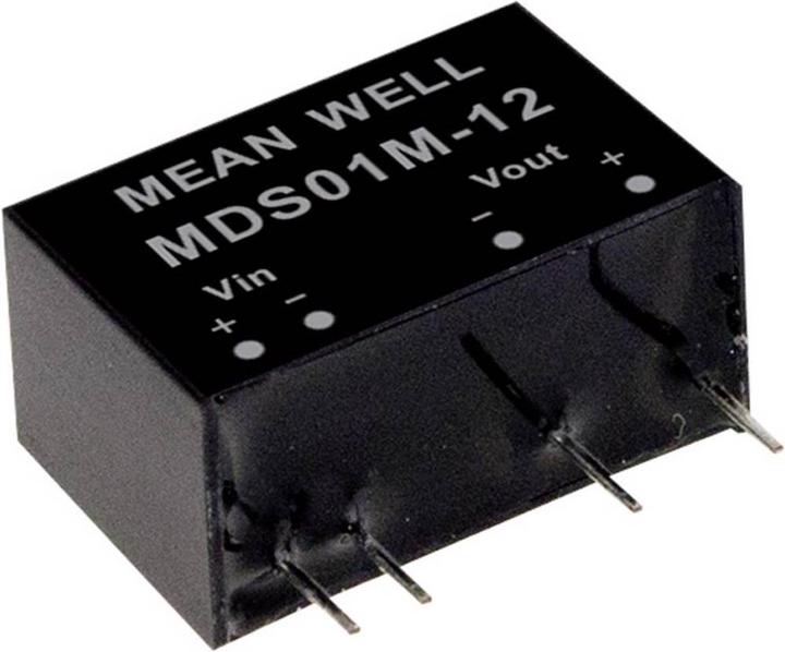 Produktbild MeanWell DC/DCWandlerModule Serie MDS01 SIP/SIL7 Case Single Output 1 ungeregelt Medical