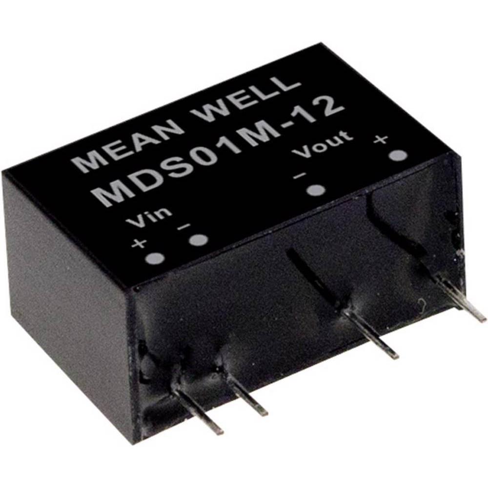 MeanWell, Spannungswandler, DC/DCWandlerModule Serie MDS01 SIP/SIL7 Case Single Output 1 ungeregelt Medical
