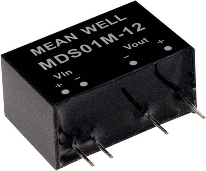 Produktbild MeanWell DC/DCWandlerModule Serie MDS01 SIP/SIL7 Case Single Output 1 ungeregelt Medical