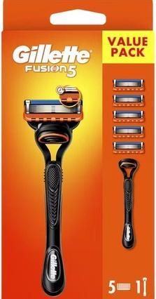 Actual product image Gillette Fusion Manual Razor + 5 Blades