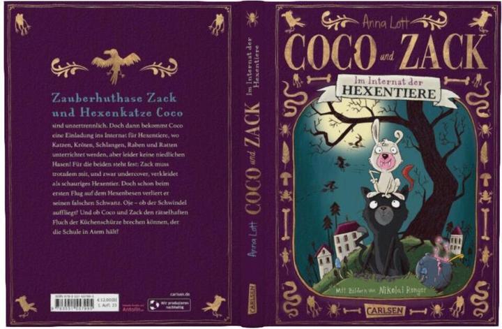 Productafbeelding Coco en Zack - Op de kostschool van de Heksendieren (Anna Lott, Nikolai Renger, Duits)