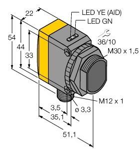 Image du produit Banner Sensor, adjustable field (0.60 m)