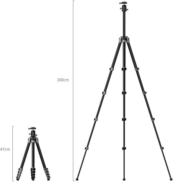 Productafbeelding SmallRig Draagbaar Foto Koolstofvezel Statief (Koolstof, Metaal, Plastic)
