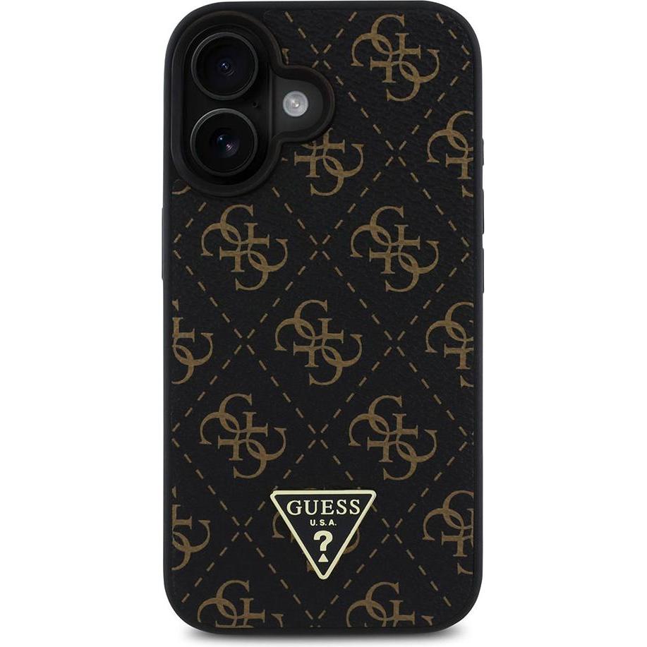Thumbnail - Guess GUHCP16SPG4GPK iPhone 16 6.1" czarny/black hardcase New 4G Triangle (Apple iPhone 16), Smartphone Hülle, Schwarz