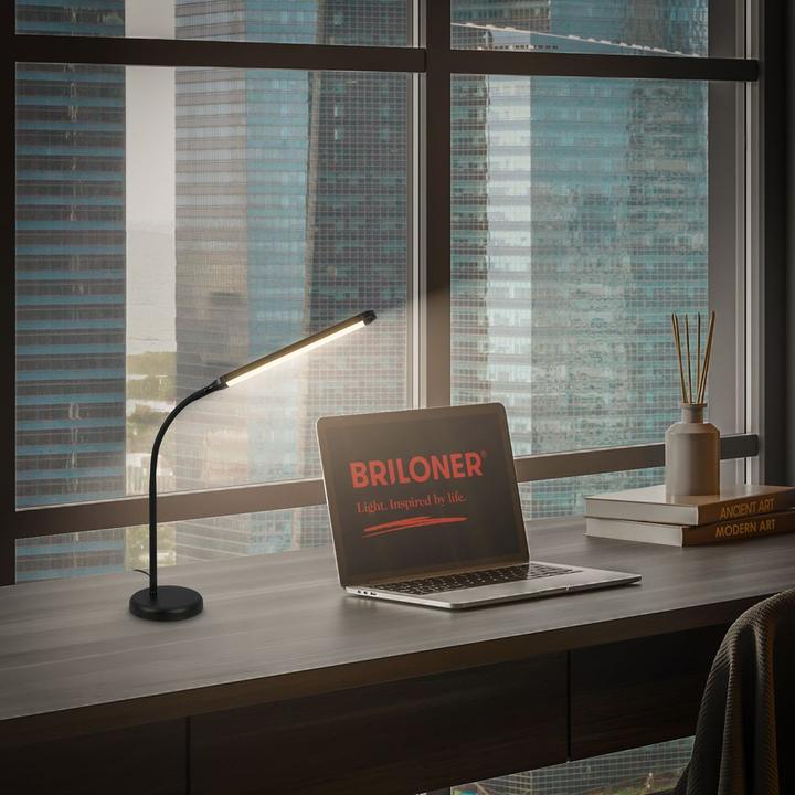 Actual product image Briloner MURA LED Tischleuchte - Schwarz (600 lm)