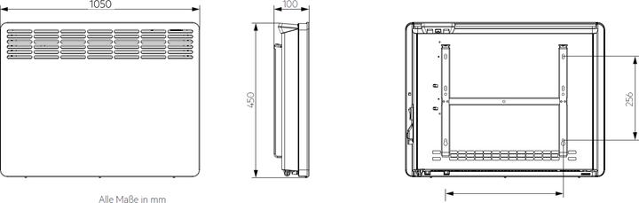 Actual product image AEG Haustechnik WKL 3005, 3000 W wall convector for approx. 36 m², with plug (3000 W)