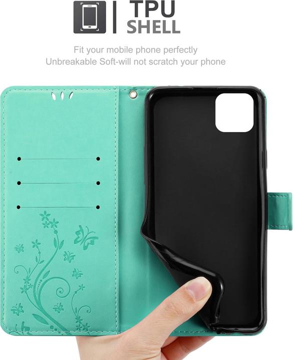 Actual product image Cadorabo Flower Book Cover (Huawei Y5p)