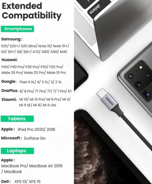Actual product image Ugreen USB-C to 3.5mm Jack Adapter with IPAD Pro and Samsung Note 10 Support (USB Type C, 3.5mm jack)