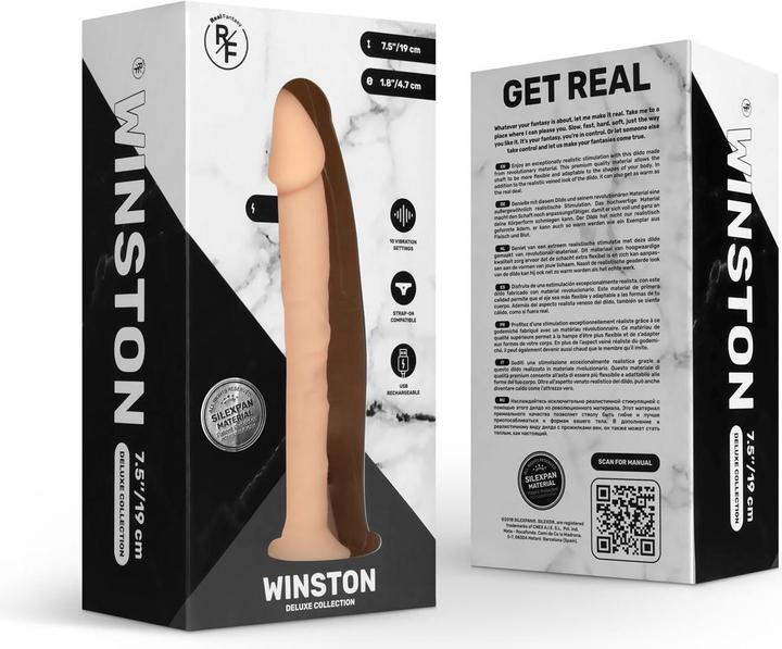 Immagine prodotto Real Fantasy Deluxe - Winston Electric Realistic Dildo - 18 cm