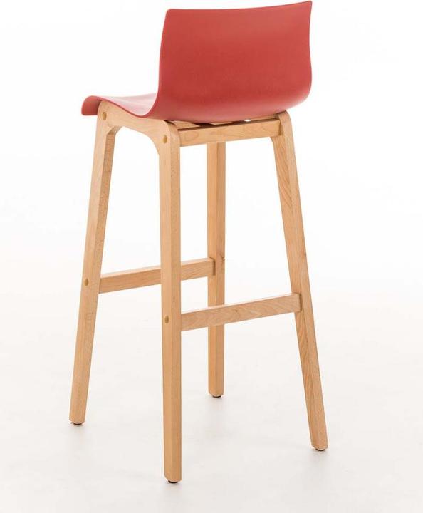 Actual product image CLP Barstool Hoover Natura 4-legged frame, red