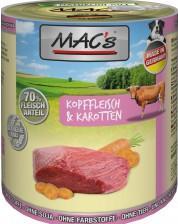 Actual product image MAC's DOG Kopffleisch & Karotten (Adult, 6 pcs., 800 g)