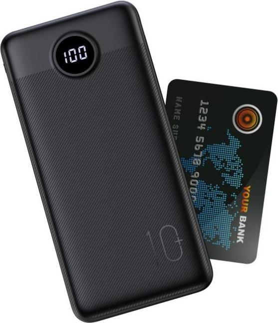 Actual product image Veger Powerbank L10S (W1105PD) 10000mAh 20W 2A PD QC3.0 - black (10000 mAh, 20 W, 20 Wh)