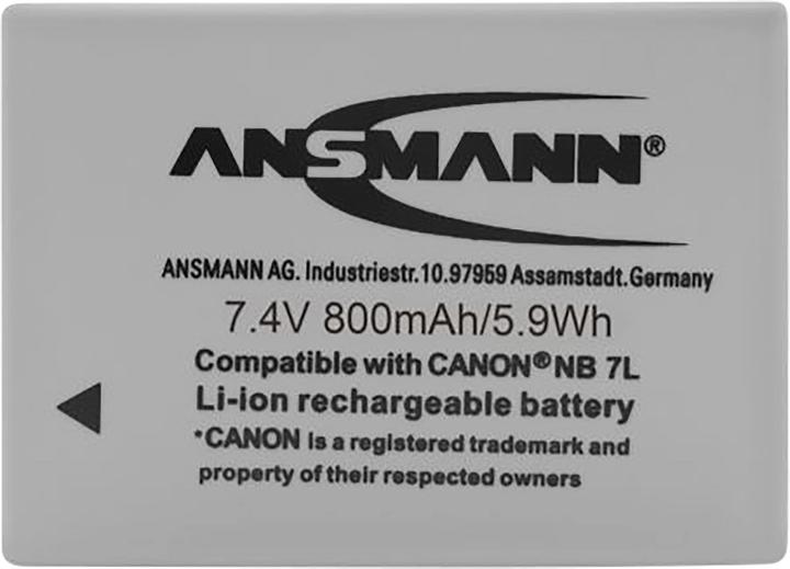 Actual product image Ansmann Canon NB-7L Battery (Camera battery)