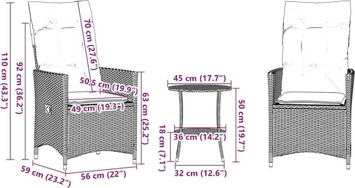 Produktbild vidaXL Bistroset