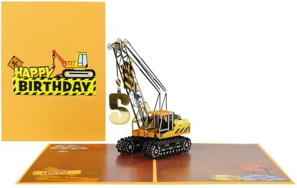 Actual product image MU Classic 3D pop-up birthday card - Crane (1 pcs.)