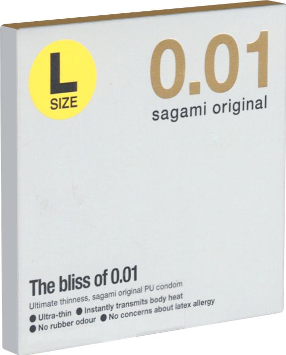 Actual product image Sagami «Original 0.01 L-Size» 1 Kondom, latexfrei, 58 mm Breite, extrem ultradünn (1 pcs.)