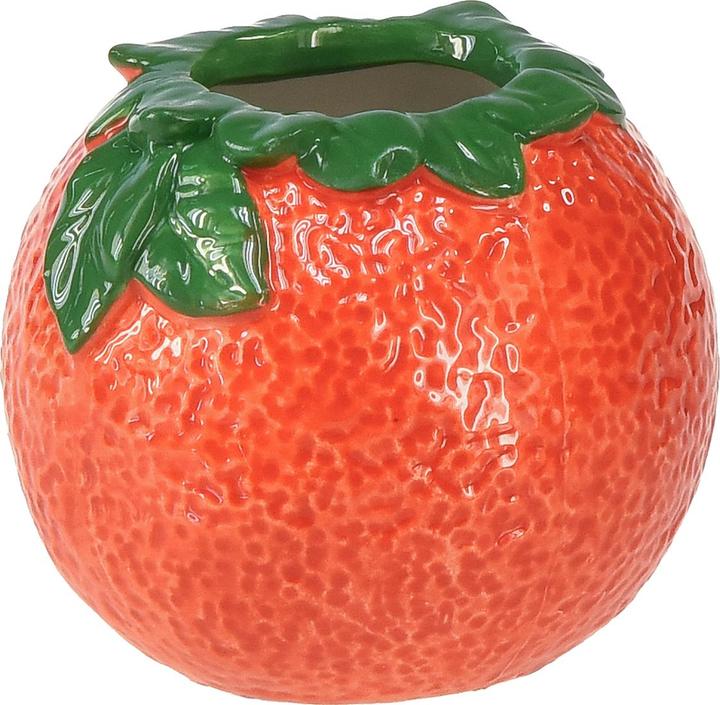 Image du produit Viana Keramik Vase Orange als Tischdeko oder Blumentopf