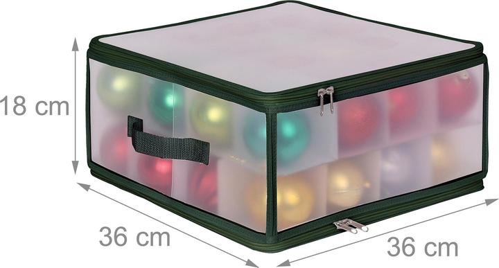 Produktbild Relaxdays Weihnachtskugel Aufbewahrungsbox (36 cm, 1x)