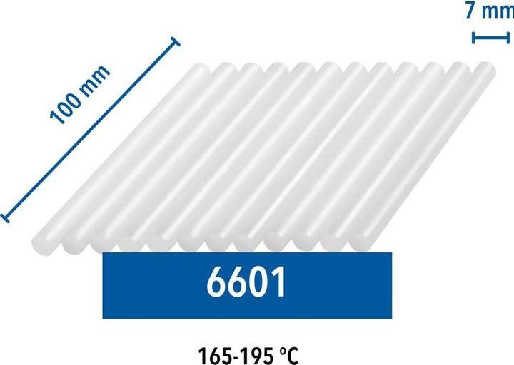 Produktbild Dremel Transparente Klebestifte, Mehrzweck, hohe Temperatur, 65 g, Ø 7mm (12 Stück)