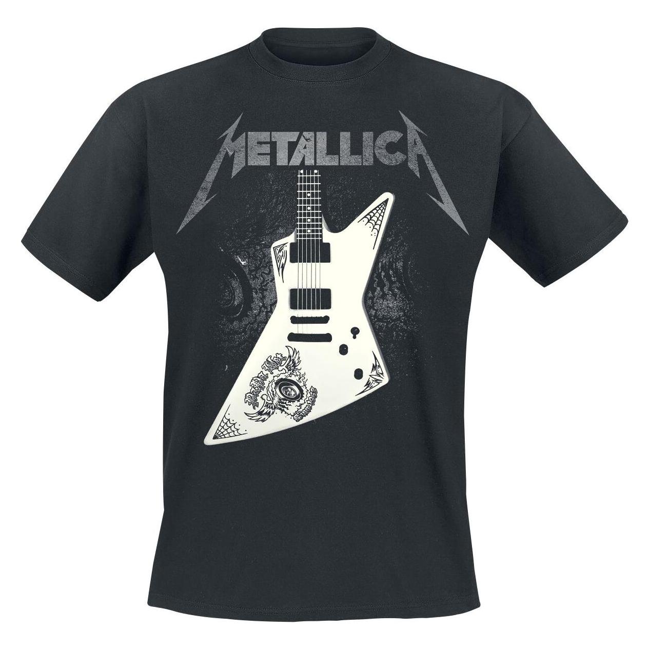 Metallica, Herren, Shirts, Papa Het Guitar, Schwarz, (L)