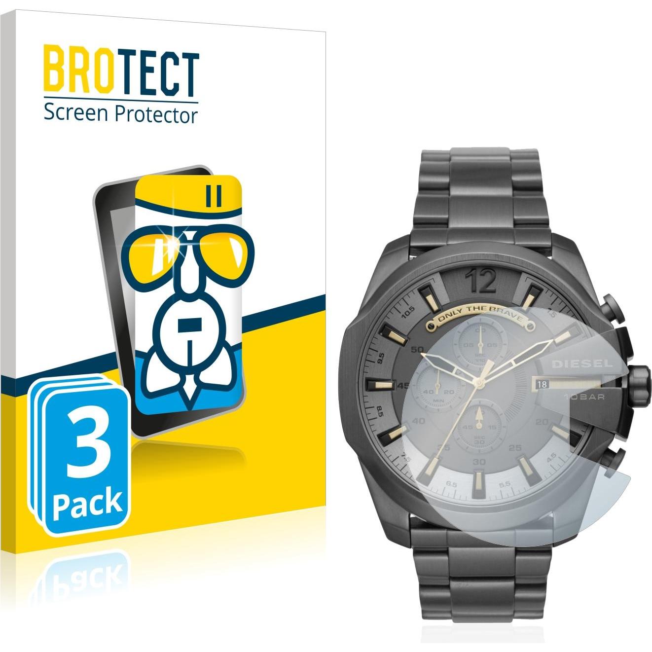 BROTECT AirGlass Panzerglasfolie, Smartwatch Schutzfolie, Transparent