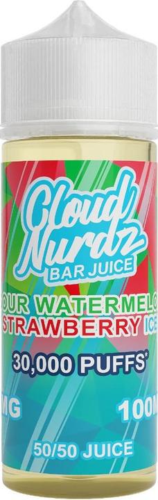 Image du produit Cloud Nurdz Bar - Iced Sour Watermelon Strawberry - 100ml - Shortfill (Pastèque)