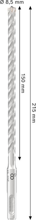 Produktbild Bosch Hausgeräte HammerbohrerPRO SDSplus-5X 8.5x150x215mm 2608707236 (8.5 Millimeter)