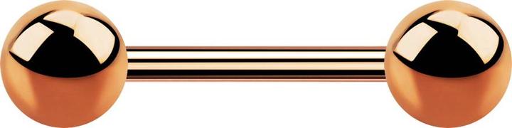 Image du produit Star Piercing Barbell femelle or rose avec deux boules (Titane, sans laiton)