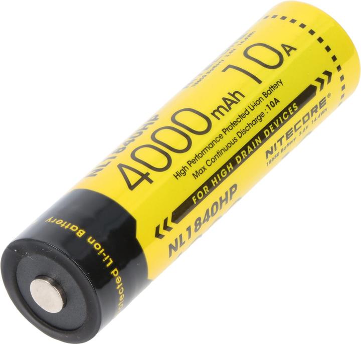 Produktbild Nitecore 18650 Li-Ion Akku, NL1840HP, 4000mAh, mit Schutzschaltung