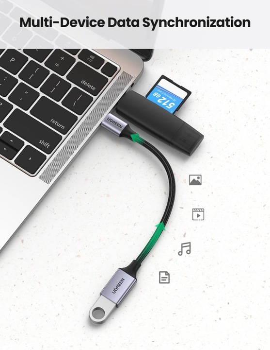 Actual product image Ugreen USB Typ-C zu (0.15 m, USB 3.0)