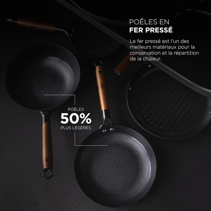 Produktbild MasterPRO Komplettes Kochset mit Keramikbeschichtung, Acacia-Griffen, für alle Herdarten, PFAS-frei (Bratpfanne, Kochtopf)