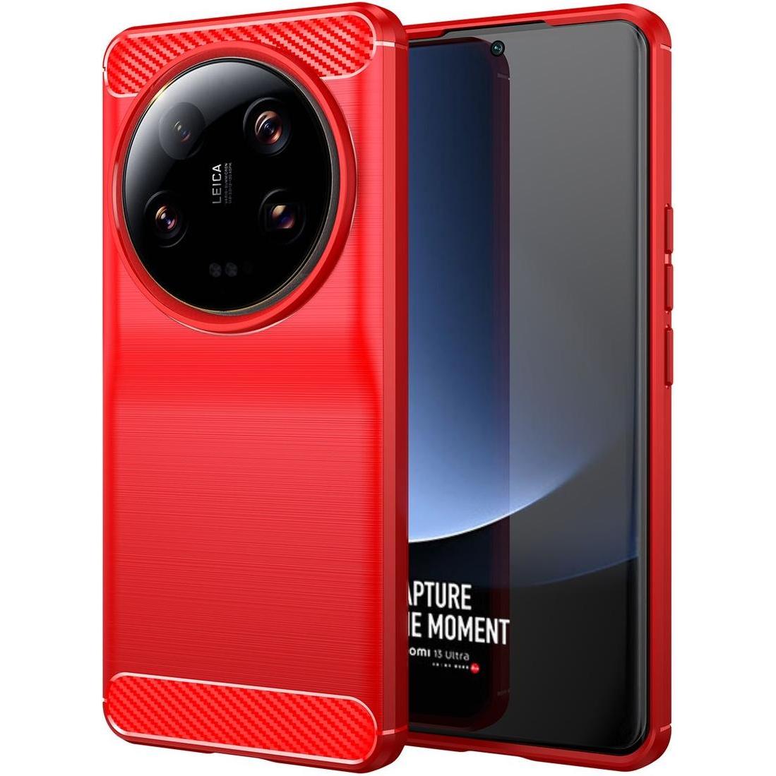 König Design Schutz Handyhülle für Xiaomi 13 Ultra Case Cover Carbon Bumper Etuis Tasche Neu (Xiaomi 13 Ultra), Smartpho...