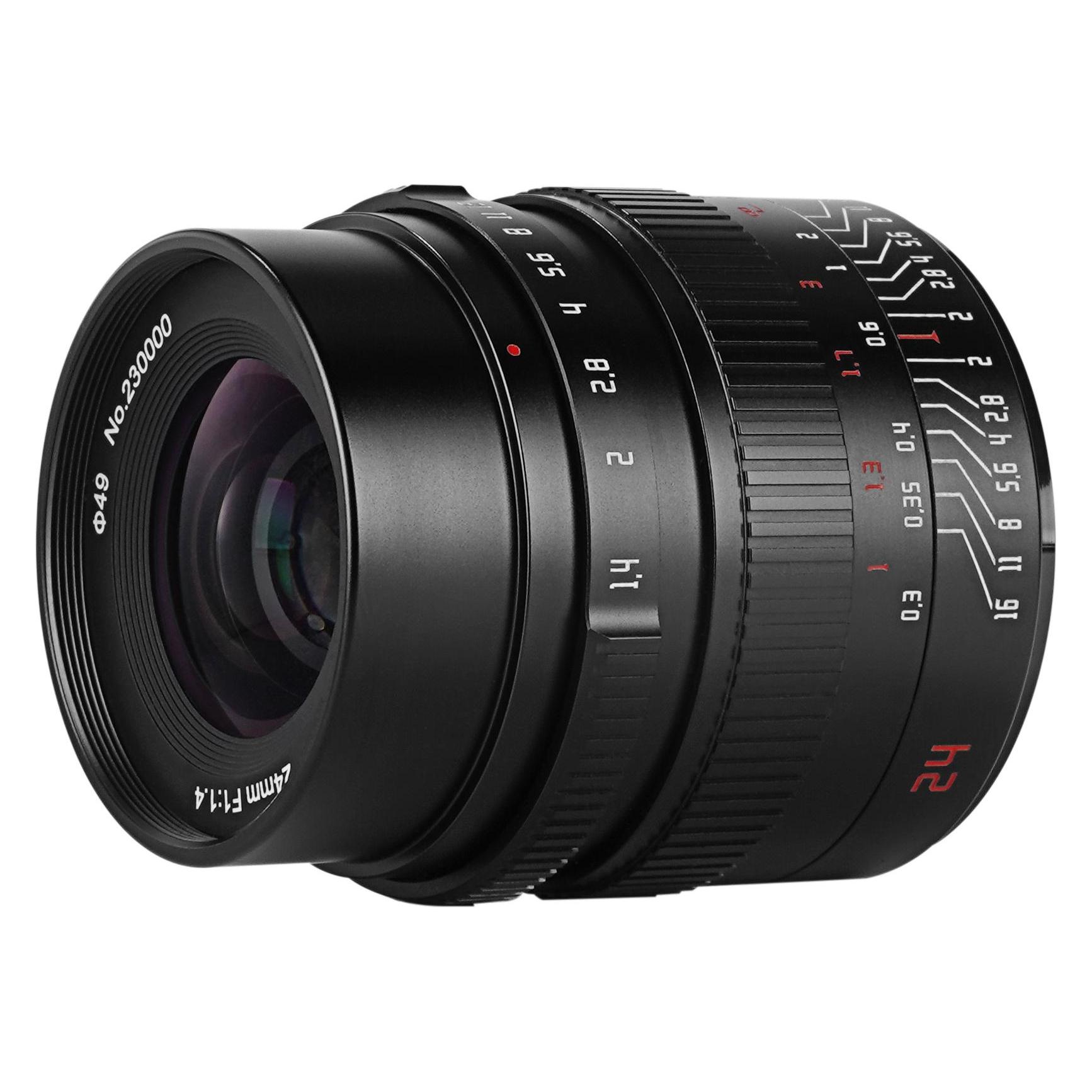 7artisans 24mm F/1, 4 Für Fuji X (Aps-C / Dx), Objektiv, Schwarz