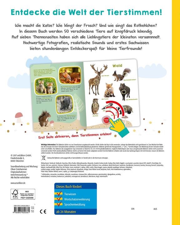 Produktbild Mein grosses Buch der Tiergeräusche (Deutsch, Oliver Grieshammer, 2017)