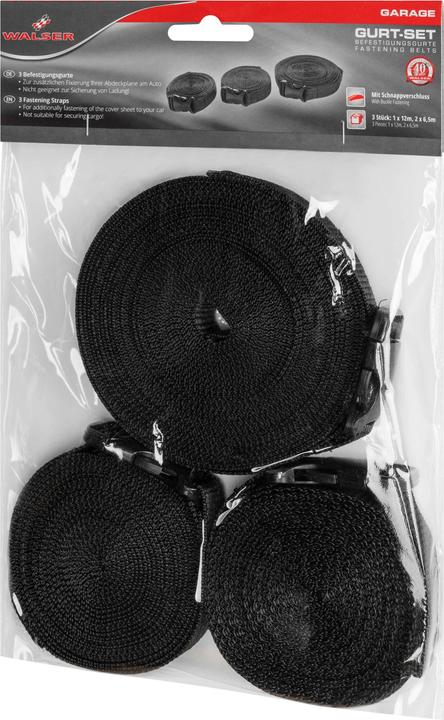 Produktbild Walser Spanngurt Set für Autoplanen 3 Stück schwarz