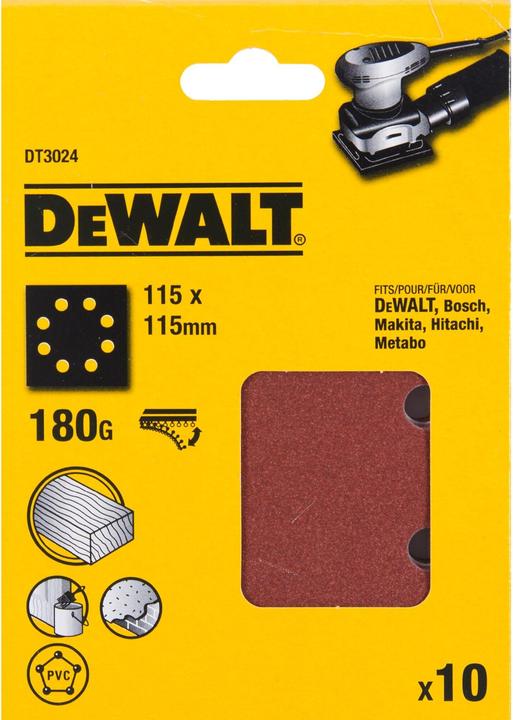 Produktbild DeWalt Schleifpapier Klettfix (180)