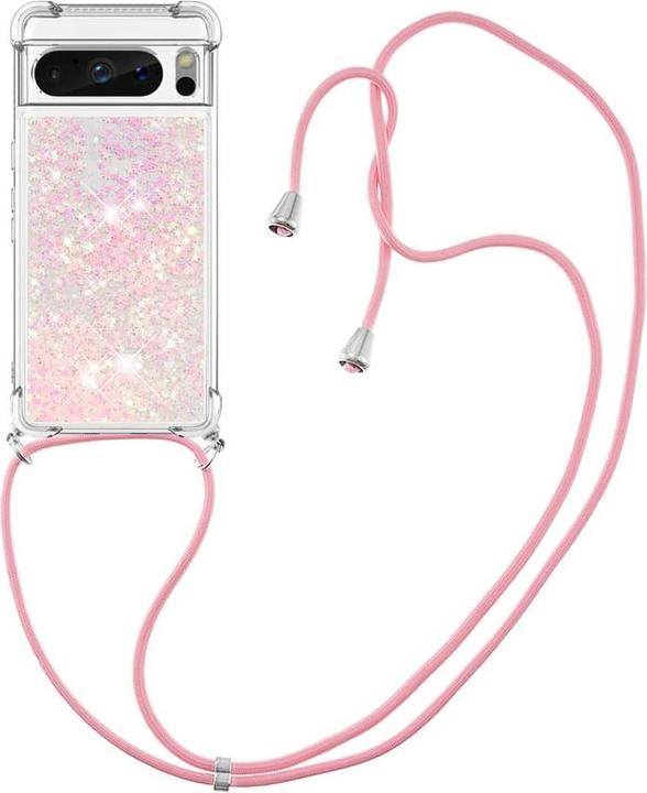 Produktbild Cover-Discount Google Pixel 8 Pro - Glitzer Hülle mit Umhängeband rosa (Google Pixel 8 Pro)