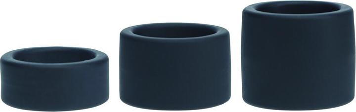 Actual product image Shots Liquid Silicone Ball Strap Set of 3 - S/M/L - Black (4.60 cm)