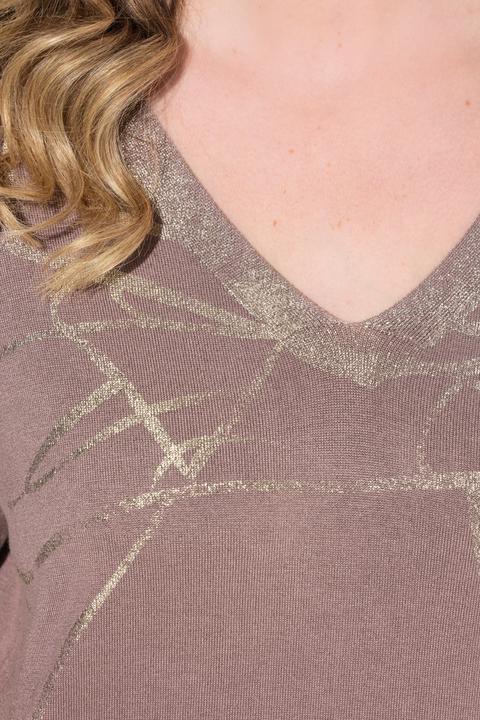 Produktbild Miamoda Pullover, A-Linie, Metallic-Marmormuster (50, 52)