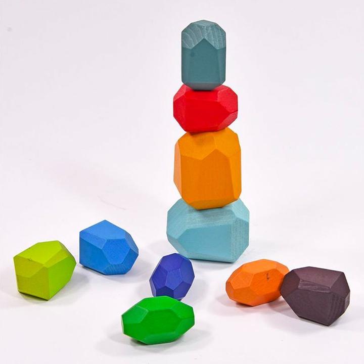 Actual product image Kögler Stacking stones made of wood, building blocks, col