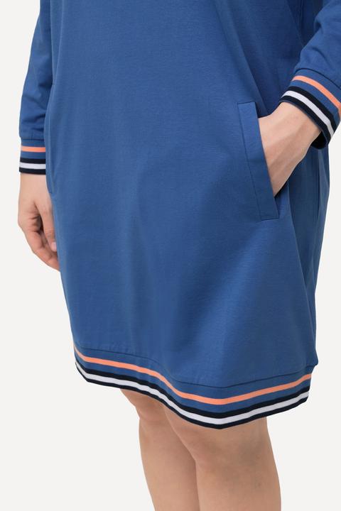 Produktbild Ulla Popken Loungewear-Kleid, Ringelbündchen, Rundhals, Langarm (50, 52)