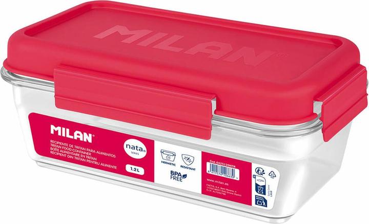 Nata® 624 red 1,2 l rectangular hermetic tritan lunch box