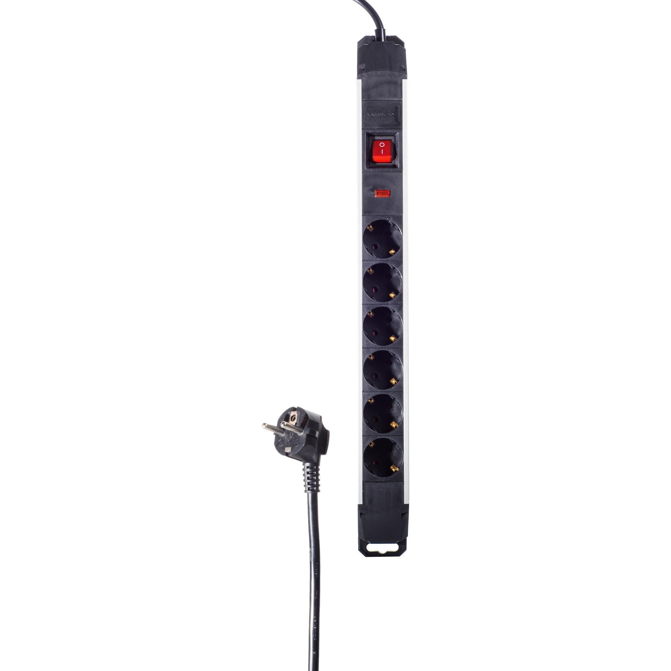 Shiverpeaks, Steckdosenleiste, BS09-20165 Stromverteilereinheit (PDU) 6 AC-Ausgänge Schwarz (6 x, 1.50 m)