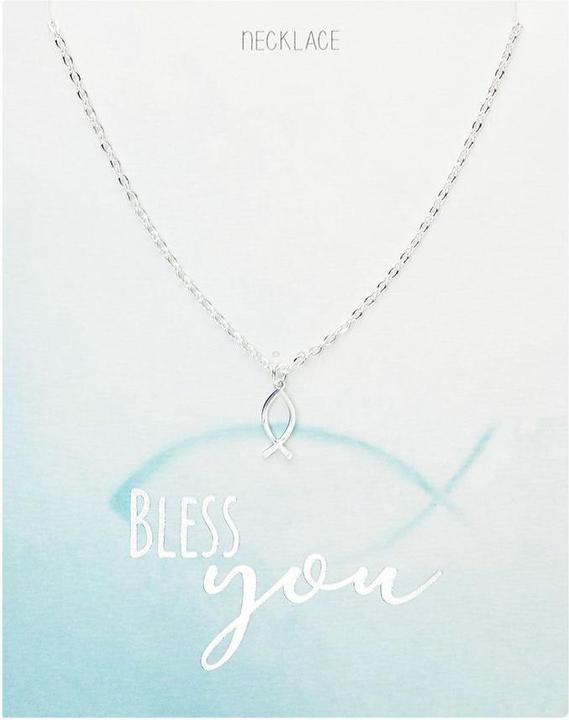 Immagine prodotto Crystals Collana Bless you - placcata in argento - pesce