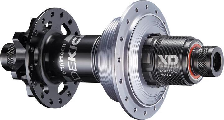 e*13 Sidekick Boost Naaf RW, 28 H., 148x12mm, SRAM XD, zwart/sterlingzilver