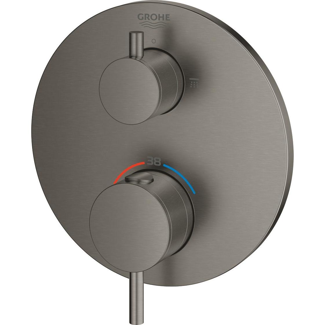 Grohe, Badarmatur, Thermostat-Brausebatterie ATRIO m 2-W-Umst. ha graph gebü