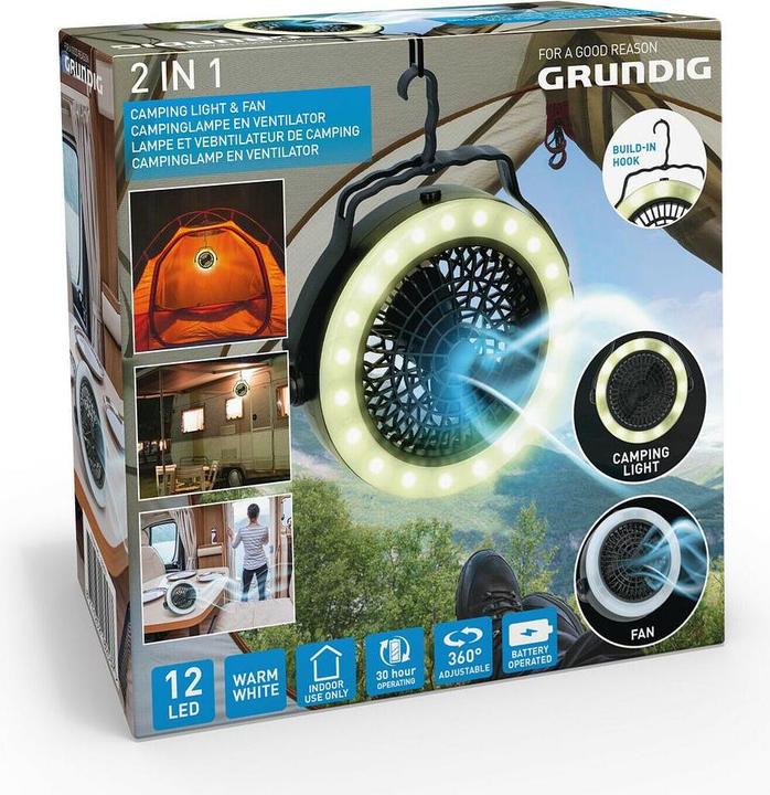 Produktbild Grundig Campinglampe und Ventilator