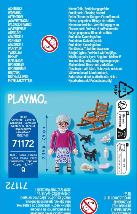 Produktbild Playmobil Oma mit Katzen (71172, Playmobil Special Plus)