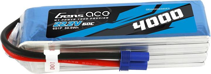 Gens Ace RC-Akku LiPo 4000 mAh 22.2 V 60 C (22.20 V, 4000 mAh)